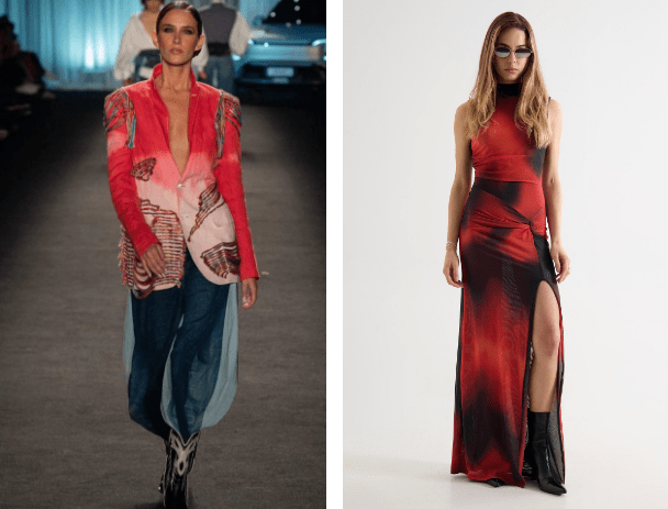 vestido rojo de moda en Bogotá